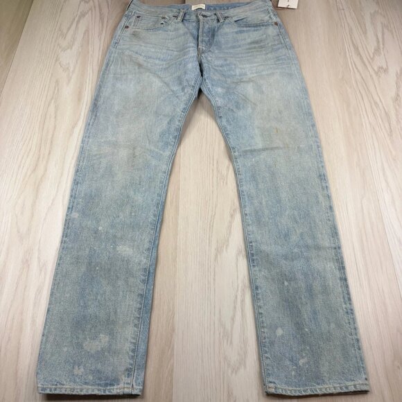 Simon Miller Mens Indigo Blue Denim Delano Slim Made In USA Straight Jeans 32x34 - Picture 1 of 16